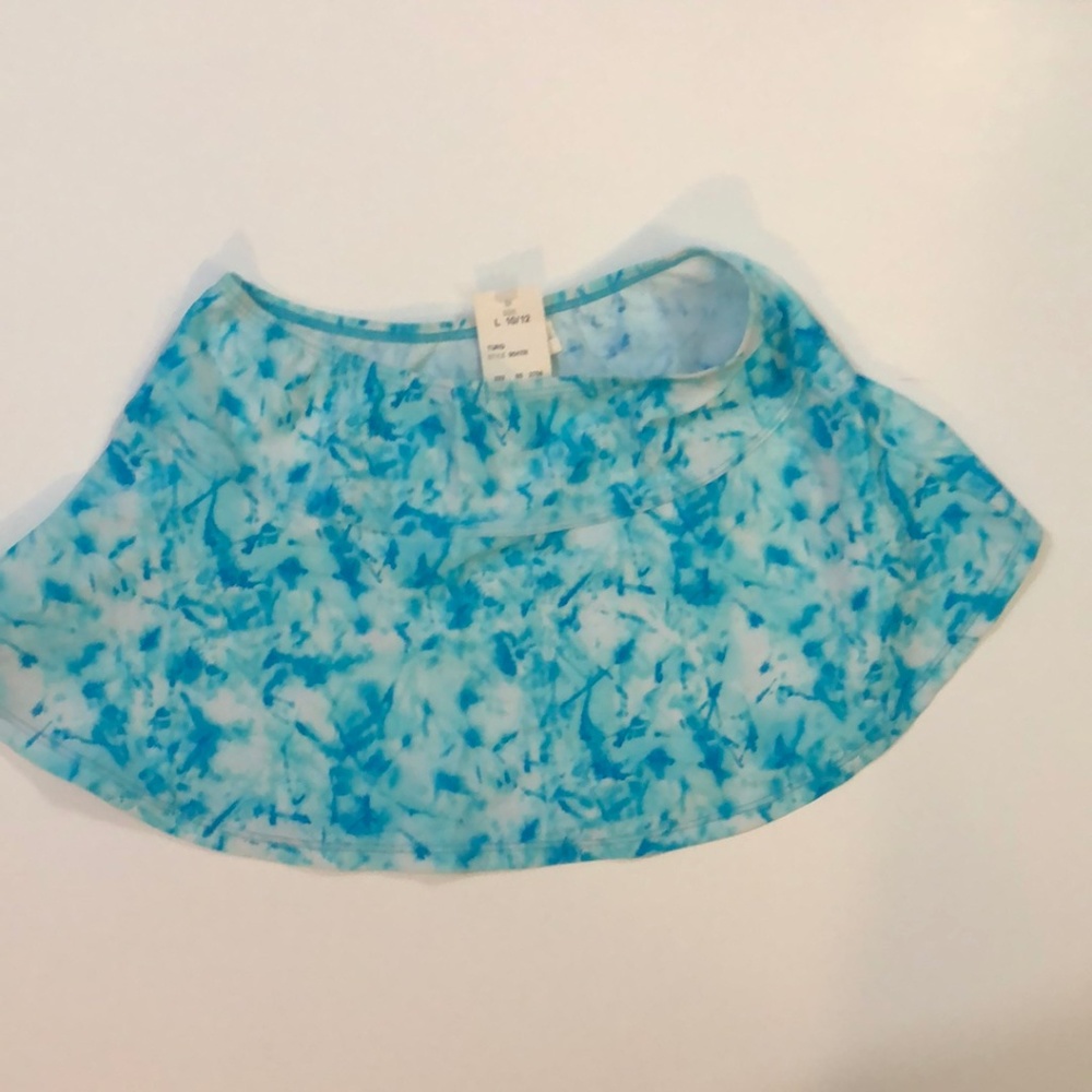 NWT Xhilaration girls turquoise bathing suit skirt